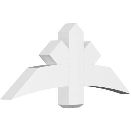 Ekena Millwork Alberta Architectural Grade PVC Gable Bracket, 48"W x 20"H x 4"D x 6"F, 10/12 Pitch GBP048X20X0406ALB00